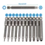 1 Mũi tuốc nơ vít Torx đầu từ tính -T40 75mm An ninh Tamper Proof Star