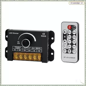 Công tắc điều chỉnh độ sáng LED 12v có chức năng điều khiển từ xa & hẹn giờ, Bộ điều khiển làm mờ DC 5-24V 40A Vỏ nhôm DC