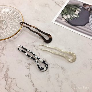 Kẹp tóc hình chữ U xoắn acetate  Phong cách thanh lịch cho đi chơi và tạo kiểu tóc