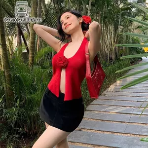 Tweeduj Camisole Nữ Hoa Ngọt Ngào, Gợi Cảm Cho Mùa Hè