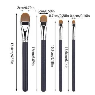 VRZ Flat Round Siêu Mỏng Kem Che Khuyết Điểm Cọ Trang Điểm Đường Viền Chuyên Nghiệp Kem Che Khuyết Điểm Dụng Cụ Trang Điểm 4 Loại Kích Cỡ HOT