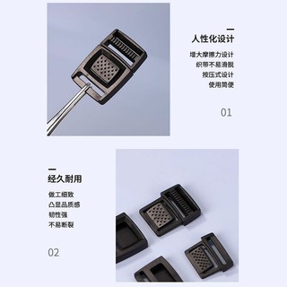 Dây đeo nylon đen có khóa điều chỉnh, phụ kiện hành lý/ba lô/túi học sinh RH045