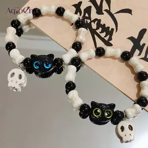 AqToCna Dễ Thương Đa Năng Vòng Tay Mèo Dành Cho Nữ Thời Trang Hoạt Hình Động Vật Đính Hạt Vòng Tay Thời Trang Cặp Đôi Trang Sức Phụ Kiện Quà Tặng AqToCna