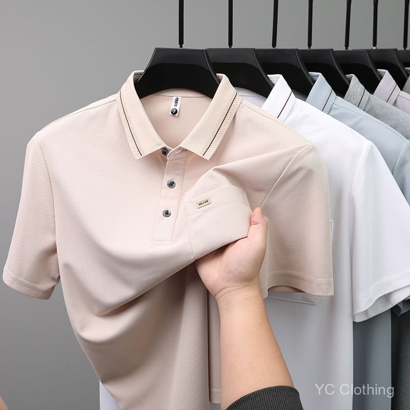 Áo thun nam cổ bỏ túi POLO thông thường mùa hè mới, tay ngắn, hàng đầu công sở phong cách LQVI
