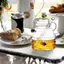 Dụng cụ nhà bếp bằng kính tổ ong Hộp đựng mật ong có nắp và nắp chai mật ong cho bữa tiệc nhà bếp tại nhà