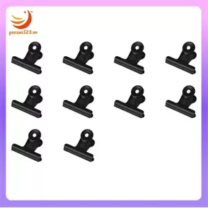 Giấy Tài Liệu Trường Văn Phòng Phẩm 10 CÁI 50mm Foldback Kim Loại Chất Kết Dính Kẹp Đen Kẹp Kẹp Giấy Kim Loại