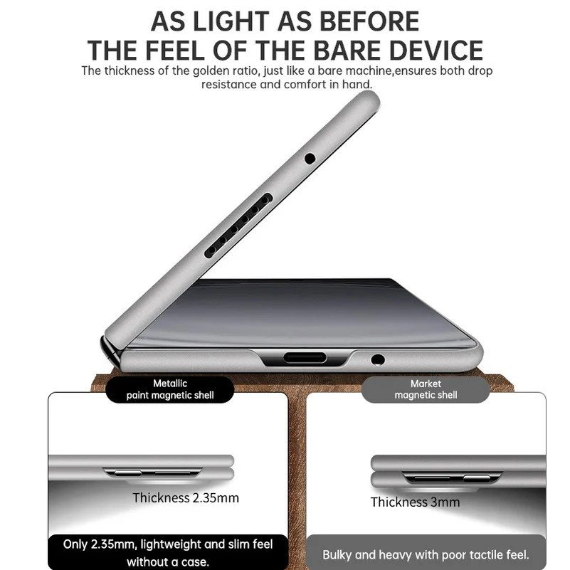 Viền Mỏng Có Vòng Từ Tính Ốp Lưng Điện Thoại OPPO Find N6 Find N5 N3 Fold Vỏ Bảo Vệ Camera Cứng Siêu Mỏng