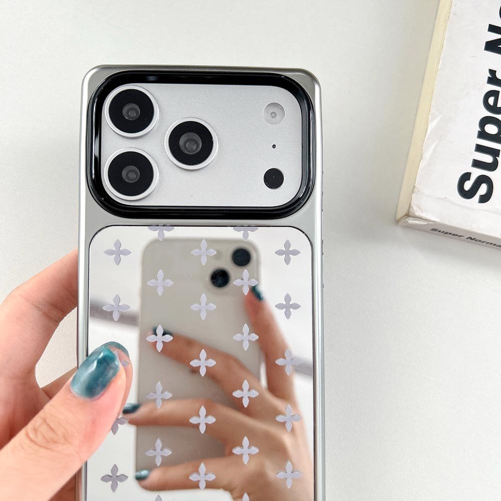 Ốp Lưng Cứng Tương Thích Với iPhone 15 15Pro 15ProMax 16 16Pro 16ProMax 17 17Pro 17ProMax Ốp Lưng Họa Tiết Gương Vuông