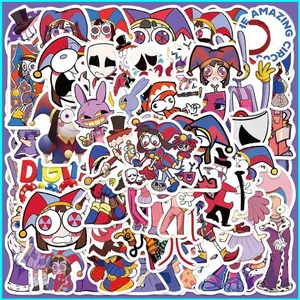 HK1 56 Cái / bộ The Amazing Digital Circus dán máy tính xách tay ván trượt cốc nước trang trí chống thấm nước KH1