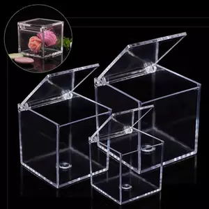 Bigapple Hộp Kẹo Acrylic Trong Suốt Sinh Nhật Đám Cưới Sô Cô La Kẹo Khối Hộp Trang Trí RDG