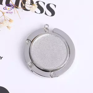 HFTOY Di Động Thời Trang Gấp Hợp Kim Pha Lê Ví Túi Xách Túi Móc Treo Móc Treo Bàn Móc Túi Độc Đáo Phụ Kiện ~