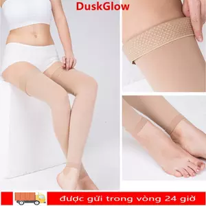 DUSKGLOW 1 Đôi Vớ nén cao đùi, Độ đàn hồi cao với dây silicon Vớ áp suất tốt nghiệp, chắc chắn 20-30 mmHg Nẹp nén ngón chân hở quấn nam