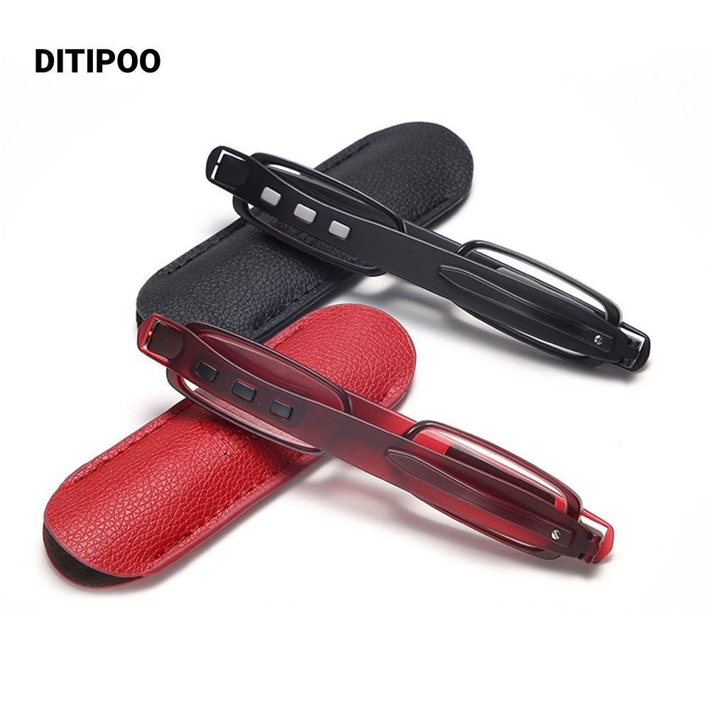 Kính đọc sách DITIPOO Unisex Mini Pocket Pen Clip Readers Da 360°Twist Di Động