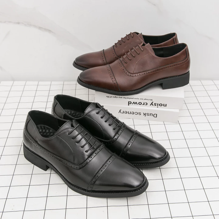 Nam Chính Thức Brogue Giày Anh Thanh Lịch Nam Trang Trọng Giày Cưới Khóa Đảng Da Mềm Giày Công Sở Nam Đế Bằng Giày Da Cao Cấp Giày Da Size Lớn 38-46