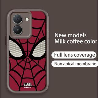 Vỏ Cho VIVO Y36 Y27S 4G Phim Hoạt Hình Silicon Màu Kẹo Vỏ Điện Thoại Mềm TPU Người Nhện web Thiên Thần Mắt Chống Sốc Ốp Lưng