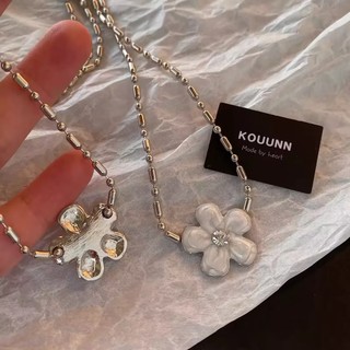 Vòng Cổ Phong Cách Hàn Quốc Men Hoa Nhỏ Với Kim Cương Hạt Gạo Đính Hạt Vòng Cổ Cho Người Phụ Nữ Ngọt Ngào Thiết Kế Độc Đáo Xương Đòn Dây Chuyền Vòng Cổ