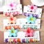 NKSFX 5 Cái / bộ Vuốt Tóc, Kẹp Tóc Hoa Hawaii Gradient Acrylic, Hoa Ngọt Ngào Plumeria Kẹp Hoa Đuôi Ngựa Kẹp Phụ Kiện Tóc Đi Biển