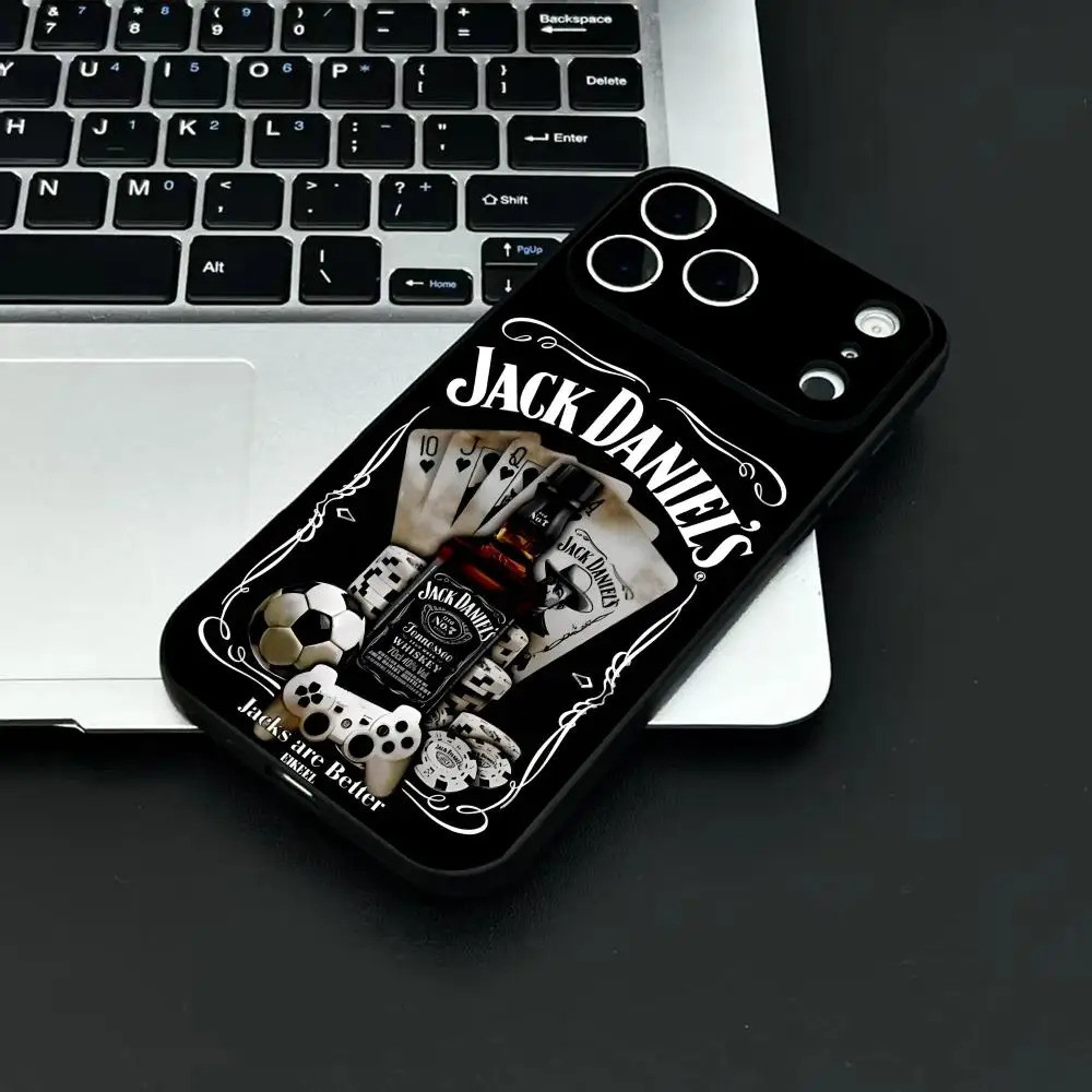 TP-1 Thời Trang J-Jack D-Daniels Ốp Lưng Điện Thoại IPhone 17 16 15 14 13 12 11 Pro Max Plus Mini Đen Mờ Vỏ Mềm Funda