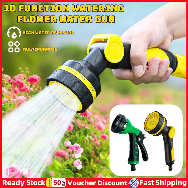 [Sẵn sàng] Máy rửa áp lực 10 chế độ đa chức năng cầm tay Súng phun nước trong vườn Máy phun nước áp lực cao hạng nặng Tưới tưới vườn Dụng cụ làm vườn