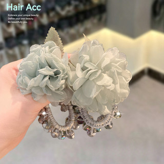 Nhật Bản Nữ Tính Cảm Giác Trong Suốt Voan Hoa Kim Cương Giả Tóc Dây Lưng Đầu Buộc Tóc Tính Khí Thanh Lịch Cao Cấp Phụ Kiện Tóc Nữ