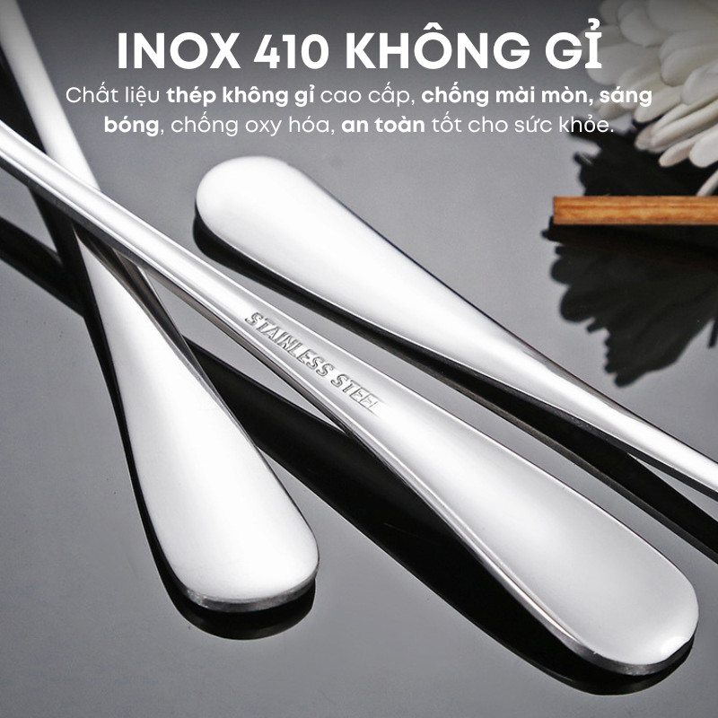 [LẺ] Dao Muỗng Dĩa Inox 410 – Nhiều Kích Cỡ – Dao Bít Tết, Thìa, Nĩa, Muỗng Cafe Dày Dặn Dùng Gia Đình, Nhà Hàng 1010