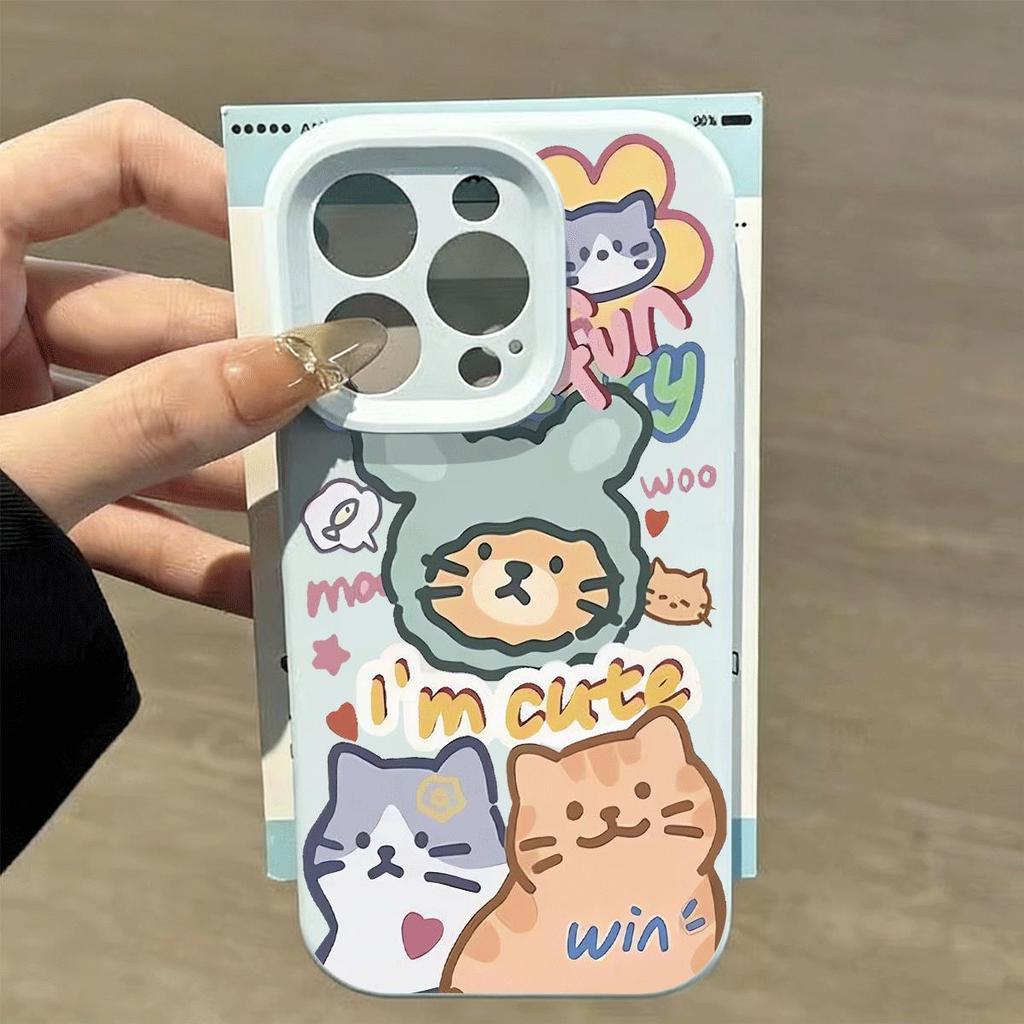 I'm cute cat collection cho iPhone 17pro trường hợp điện thoại 161514pro lỗ silicone