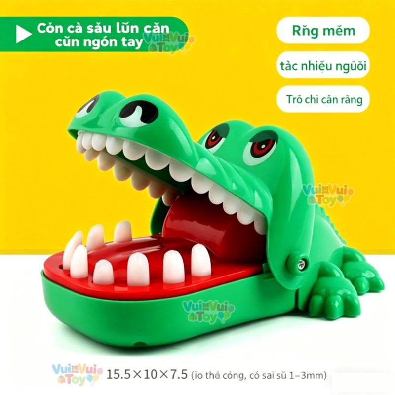 Đồ Chơi Cá Sấu Cắn Tay - Rèn Luyện Phản Xạ, Tương Tác Vui Nhộn