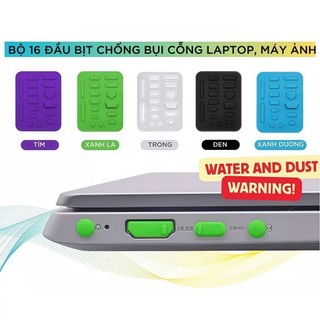 Bộ Kit 16 Nút Đậy Chống Bụi, Chống Nước Silicon Cho Cỗng Kết Nối Laptop, PC, Máy Ảnh - SUNND