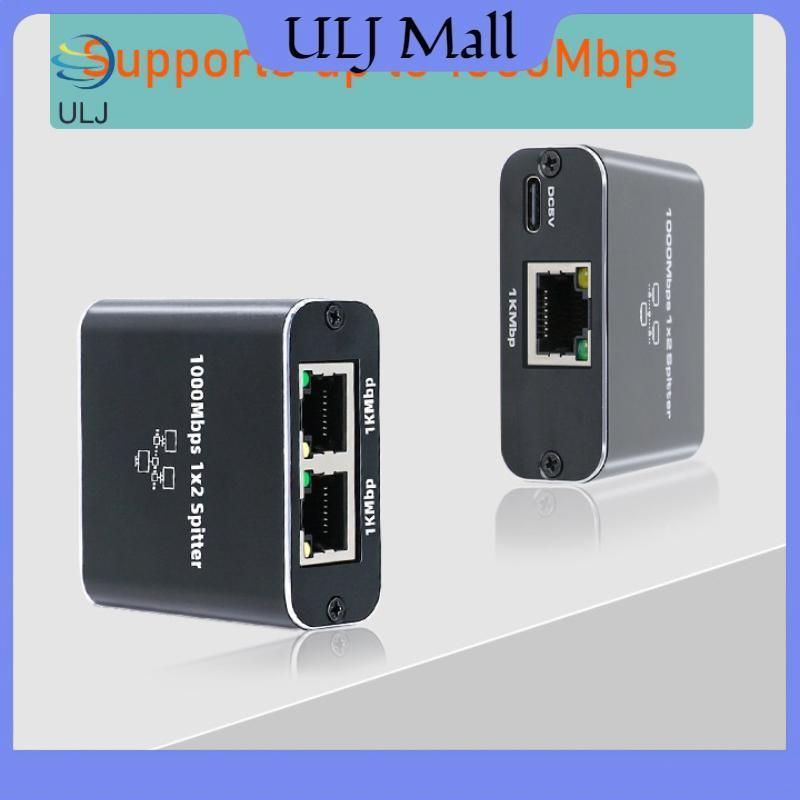 Bộ chia cáp mạng ULJ với một đến hai Bộ chia RJ45 truy cập Internet đồng thời với một đến hai cổng Ethernet chuyển đổi Gigabit.