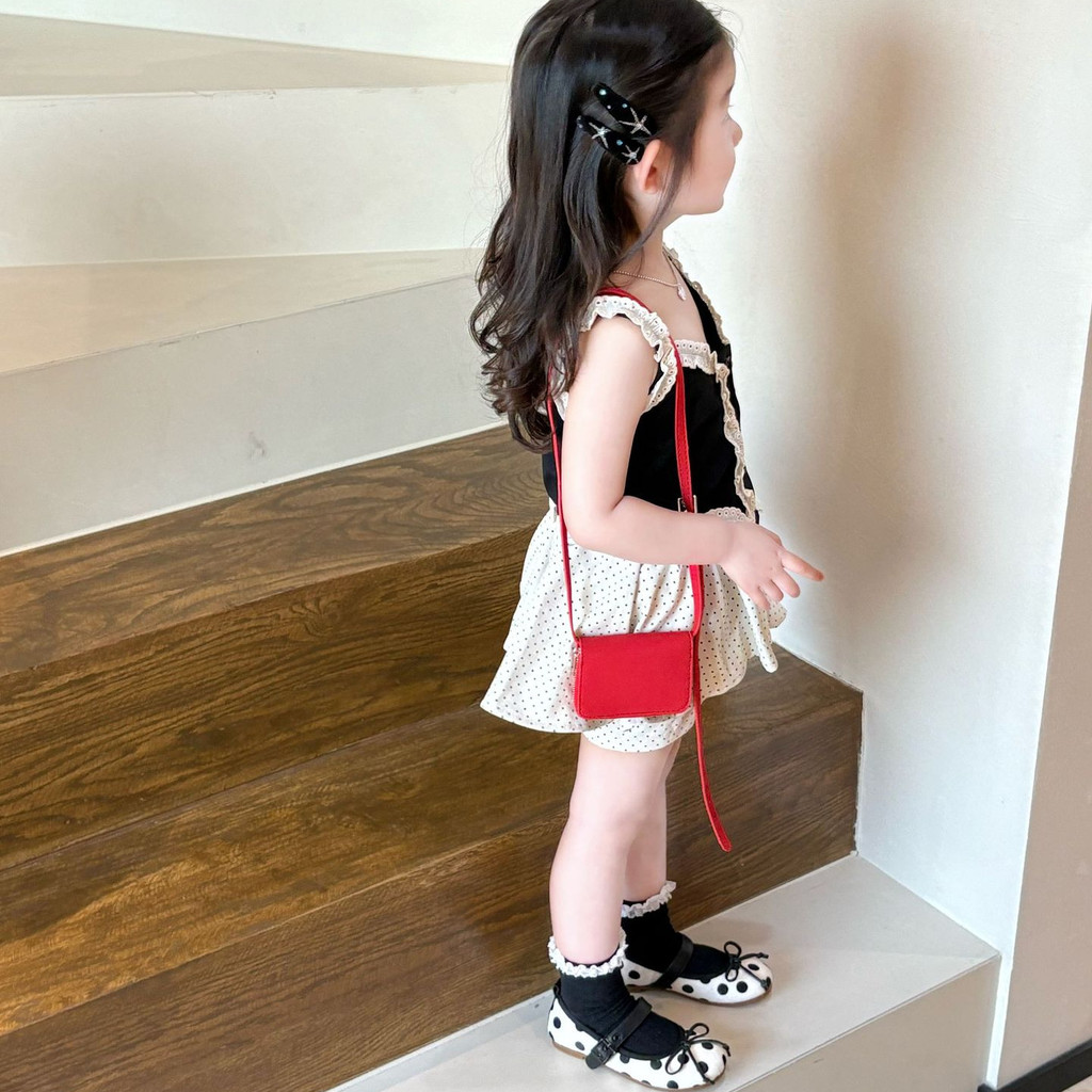 Mùa Hè 2026 Phong Cách Mới Bé Gái Nấm Cạnh Sling Ba Lê Phong Cách Áo Vest Thời Trang