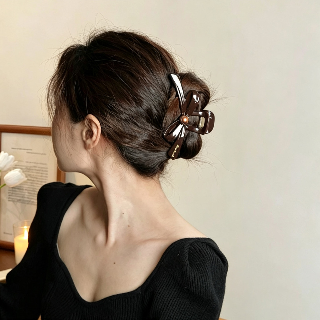 Kẹp tóc nơ ngọc trai Pháp Kẹp tóc nữ