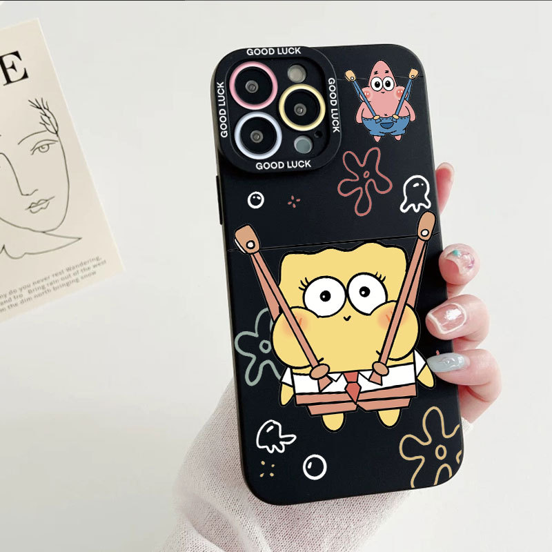 Ốp Lưng iPhone Xốp Họa Tiết Silicon Mềm Bảo Vệ Cho iPhone 11 12 13 14 15 16 17Pro Max IP 7 8 Plus X XS XR