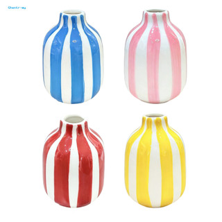 GH| Bình gốm trang trí nội thất tối giản Bình gốm sọc tay – Bình hoa trang trí nhỏ Boho Bắc Âu hiện đại cho phòng trong nhà Bếp Bàn bên trung tâm
