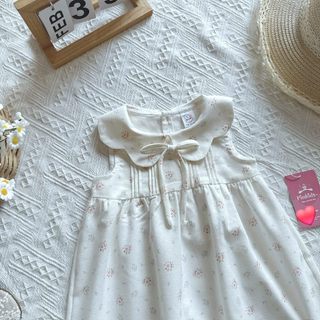 [8-26kg] Váy Hè Linen Sát Nách Đơn Giản Cho Bé Mặc Đi Học, Đi Chơi,....