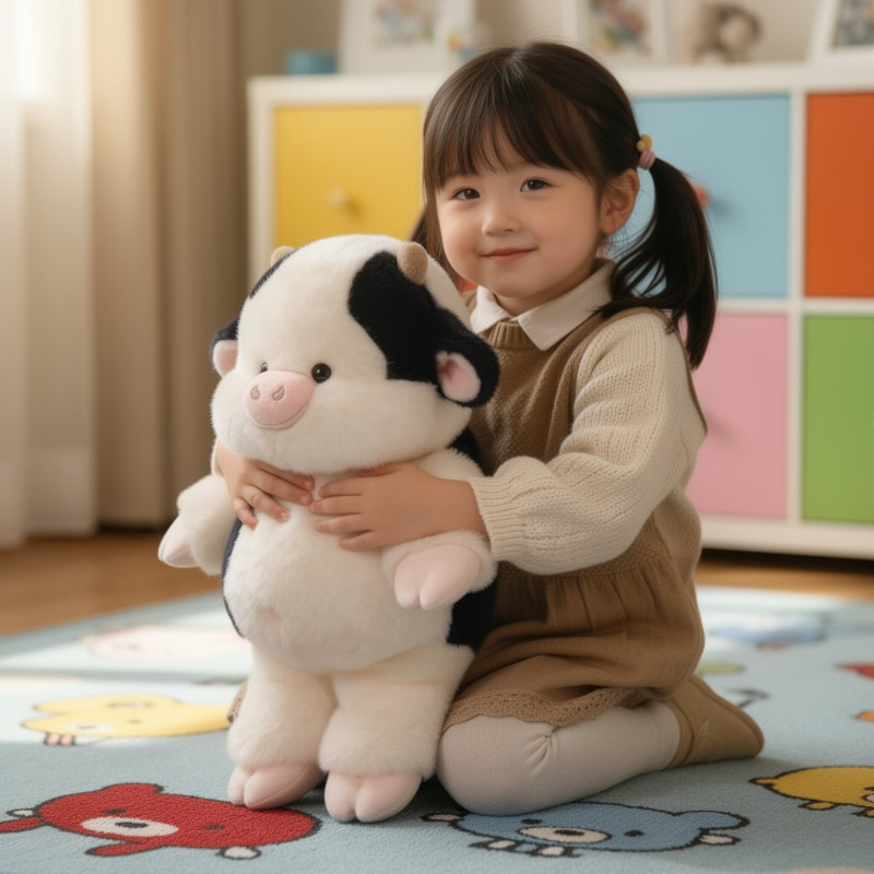 gấu bông bò sữa heo biết chạy nhồi bông êm mịn dễ thương quà sinh nhật ôm ngủ cho trẻ