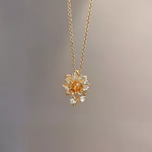 Vòng Cổ Hoa Hướng Dương Phong Cách Ngọt Ngào Thời Trang Hoa Ba Chiều Cao Cấp Phụ Kiện Hoa Vòng Cổ