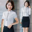 S-5XL Áo Sơ Mi Sọc Cổ Thời Trang Nữ Tay Dài Công Sở Áo Sơ Mi