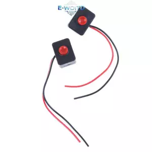 E-WOITD 2 Chiếc DC 12V 2A Đế Dính Nút Nhấn Hành Động Có Dây Công Tắc Cho Ô Tô E-WOITD
