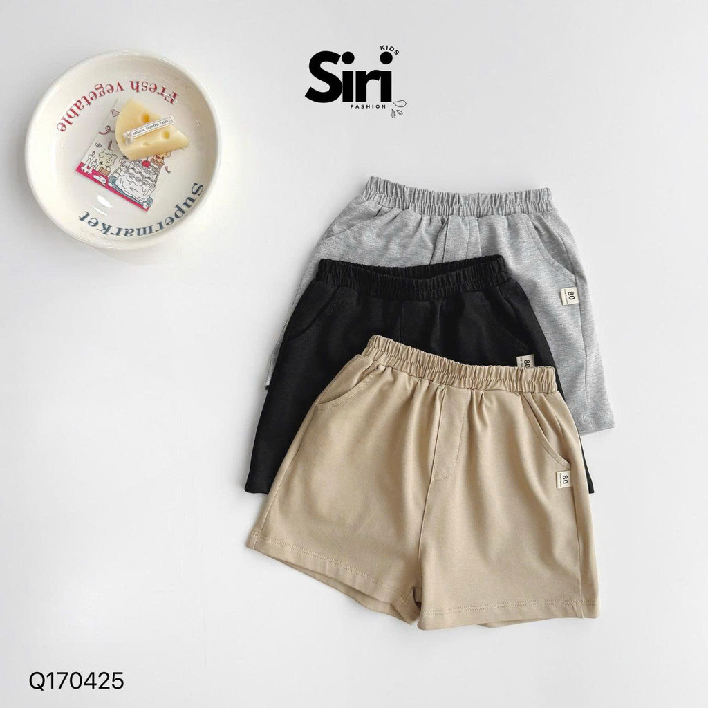 Quần short quần đùi thun cotton mềm mịn cho bé trai bé gái mặc nhà đi chơi 9kg tới 25kg SIRI Q170425