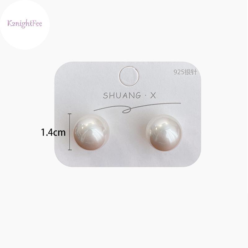 K2nightFee Bông Tai Ngọc Trai Cổ Điển Vỏ Tròn - Trang Sức Dự Tiệc Cho Nữ