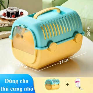 Di Động Thú Cưng Lồng Trong Suốt Thông Gió Dễ Dàng Làm Sạch Hamster Thỏ Chuột Lang Du Lịch