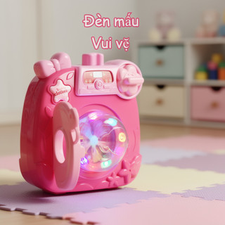 Trẻ Em Giả Vờ Máy Giặt Đồ Chơi ABS Điện Spinner Bật Sáng Giặt Playset Tuổi 3