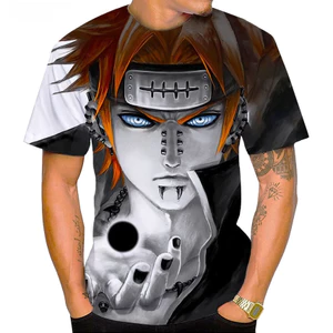 Naruto Anime Họa Tiết In 3D Unisex Mùa Hè Tay Ngắn Cổ Tròn