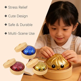 Hấp Bun Squishy Đồ Chơi Giải Nén Chậm Phục Hồi Bánh Bao Căng Thẳng Bóng Fidget Đồ Chơi Cho Trẻ Em Người Lớn Đảng Quà Tặng