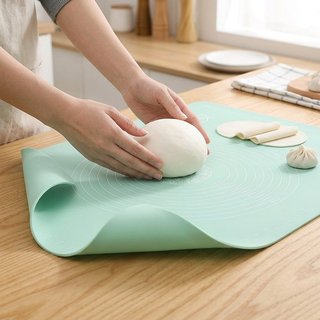 Thảm bột silicon Chống dính Thực phẩm Nướng bánh Nhào Thảm chống trượt Dễ dàng làm sạch Con lăn bánh ngọt
