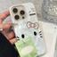 Ốp Lưng Cho Iphone 16 13 15 11 12 14 Pro Max XS X XR Max 8 7 16 14 15 Plus SE 2020 Bìa vải xếp nếp HelloKitty dễ thương