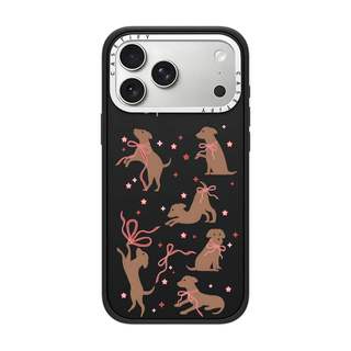 CASECASE X Puppy & Bow Case White Camera Ring Edition Matte Black Hard Hút Từ Tính Tác Động Dành Cho Apple IPhone 13 14 15 16 17 Pro Max Air Plus Có Hộp