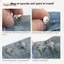 AqToCna Có Thể Điều Chỉnh Eo Bule Chữ Thập Hình Ngôi Sao Quần Quần Jeans Nút Kim Loại Có Thể Tháo Rời Nút Thắt Lưng Quần Áo Phụ Kiện AqToCna