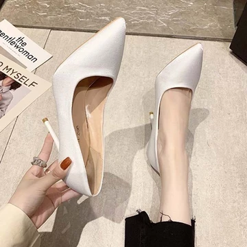 GA9 QUẦN GIÀY Kasut raya perempuan Raya Giày Cao Gót 2023 Thời Trang Nữ Mũi Nhọn Satin Giày Cao Gót Công Sở Chuyên Nghiệp Giày Stiletto Giày Cao Gót