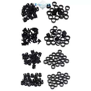 E-WOITD 20 Bộ 3mm / 5mm Giá đỡ đèn LED bằng nhựa Kẹp-Bên gắn trường hợp có vòng ngoài E-WOITD